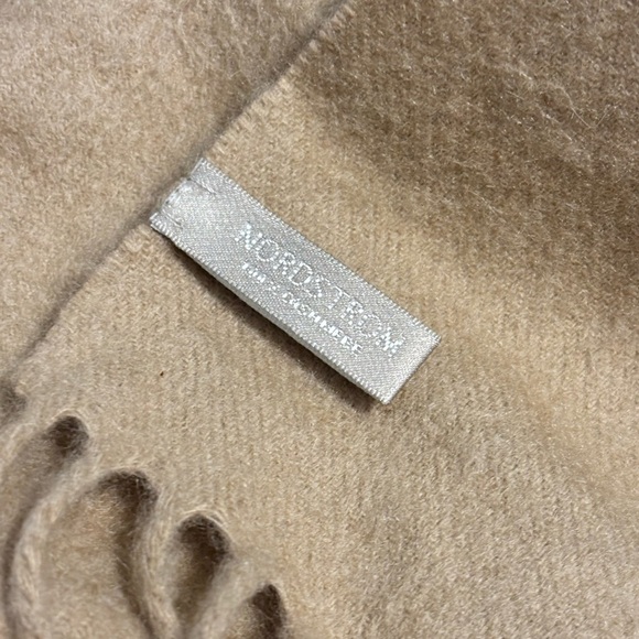 Nordstrom Cashmere Scarf /  79” X 8” / Beige Fringe - Picture 3 of 4
